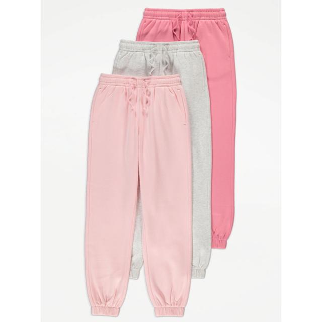 Kids' Pink Casual Joggers 3 Pack - Multi on Productcaster.