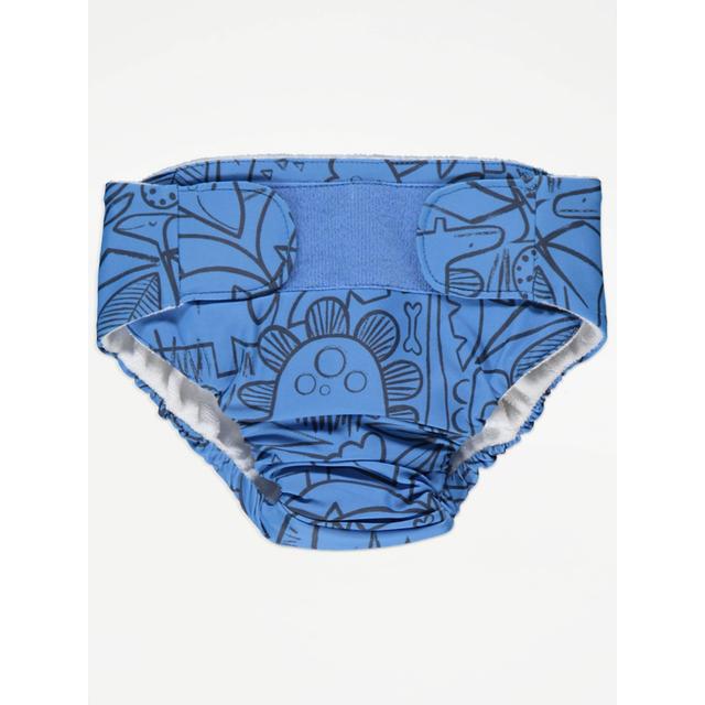 Baby Boys' Navy Dinosaur Swim Nappy - Blue on Productcaster.