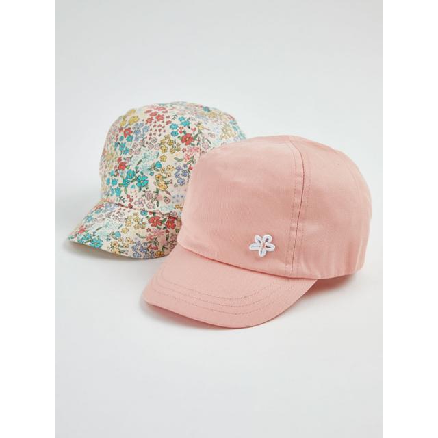 Kids' Flower Caps 2 Pack - Coral on Productcaster.