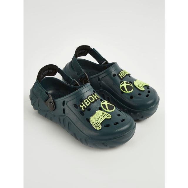 Kids' Xbox Bottle Green Badge Clogs - Black on Productcaster.