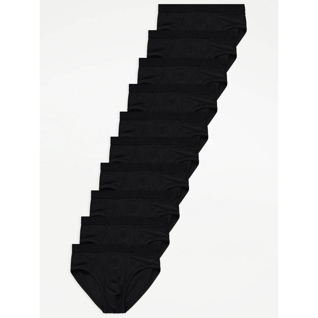 Black Briefs 10 Pack - Size Xxxl - Black on Productcaster.