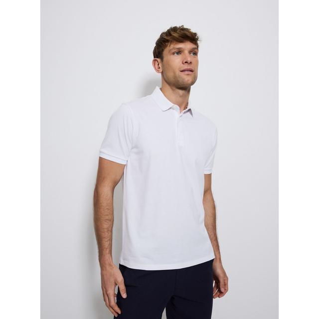 Men's Studio Edit White Supima Cotton Polo - Size Xxxl - White on Productcaster.