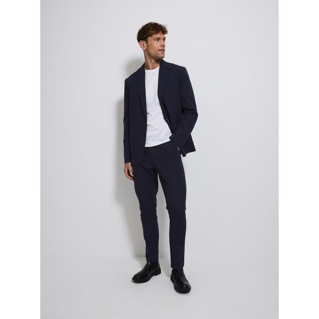 Men's Studio Edit Navy Seersucker Trousers - Size 36R - Navy on Productcaster.