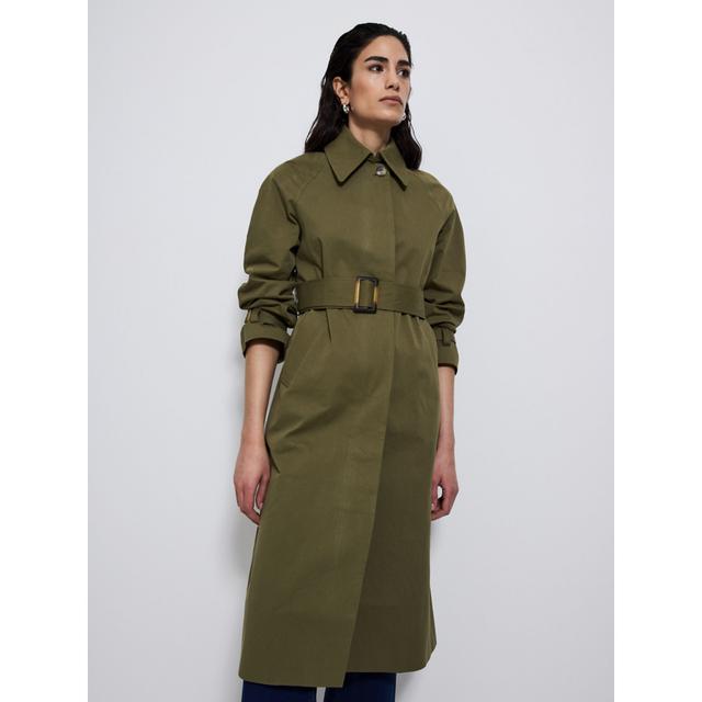 Women's Studio Edit Olive Belted Mac - Nude - 100% Cotton on Productcaster.