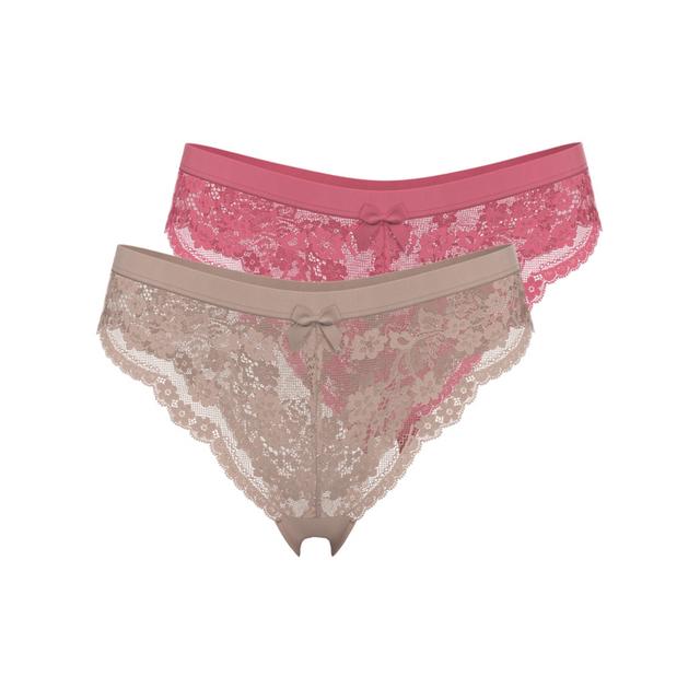 Women's Multi Lace High Leg Knickers 2 Pack Size - 12 on Productcaster.