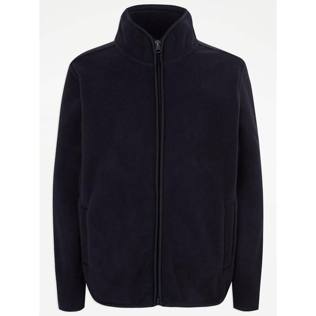 Boys' Navy School Zip Through Fleece Jacket on Productcaster.