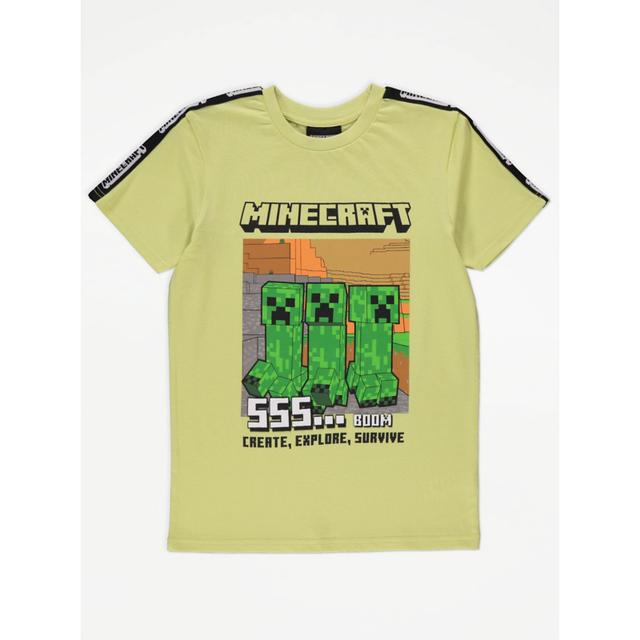 Boy's Green Minecraft Graphic Green T-Shirt Size - 4-5 Yrs on Productcaster.