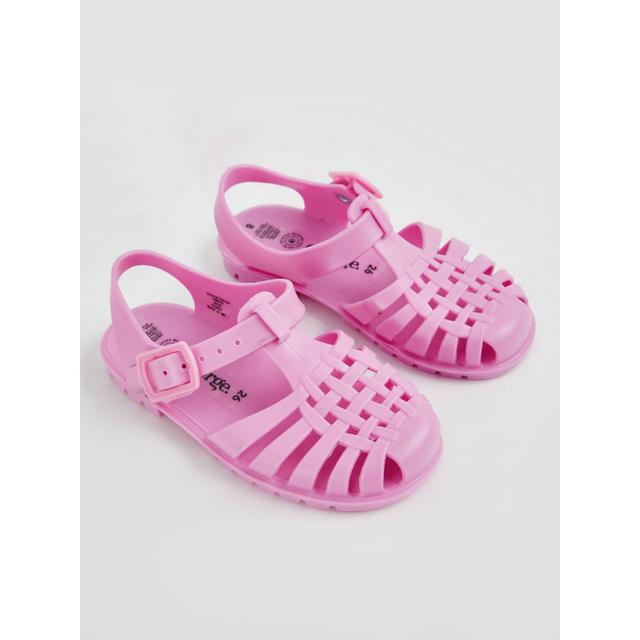 Kids' Pink Matte Jelly Sandals on Productcaster.