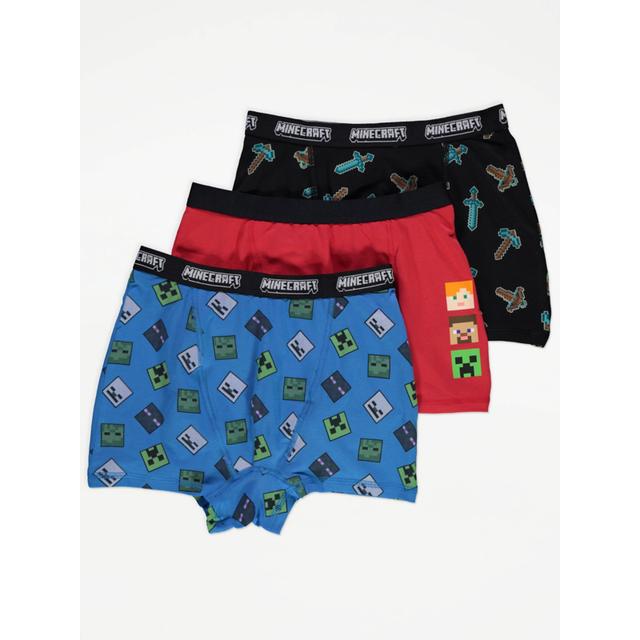 Kids' Minecraft Printed Trunks 3 Pack - Multi on Productcaster.