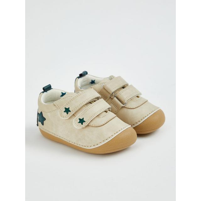 Baby Boys' Beige Star Double Strap Shoes on Productcaster.