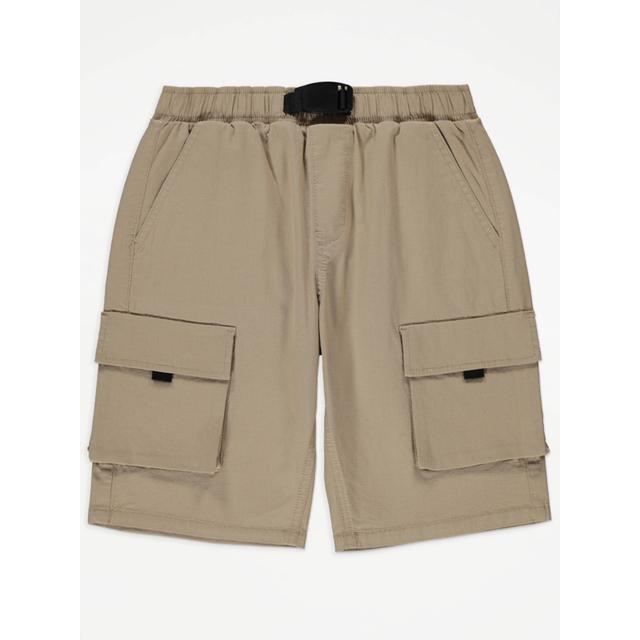 Kids' Camel Utility Cargo Shorts - Nude on Productcaster.