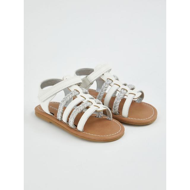 Kids' White Plaited Gladiator Sandals on Productcaster.