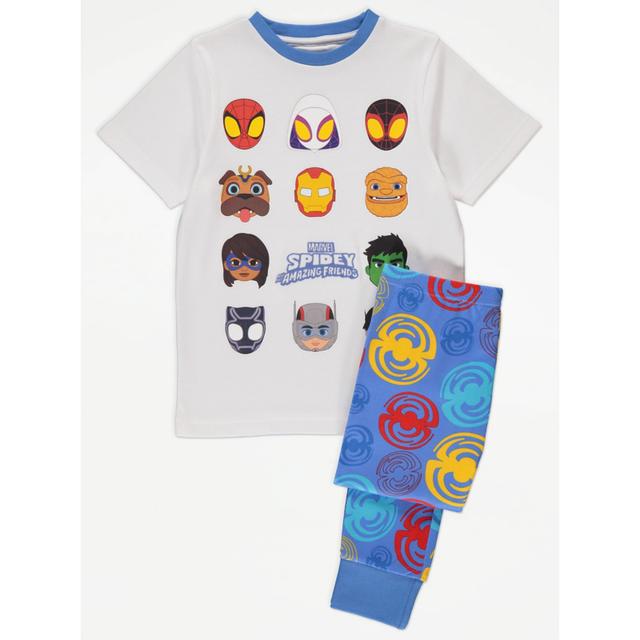 Kids' Marvel Spidey and Friends Faces Short Sleeve Pyjamas - Multi on Productcaster.