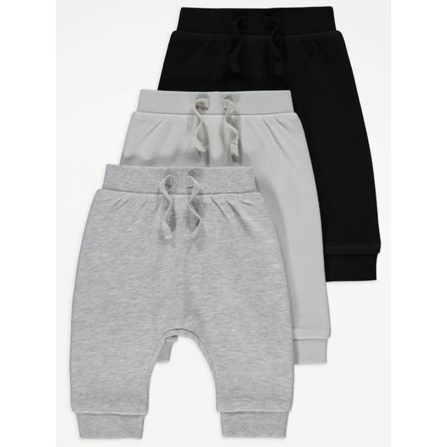 Baby Boys' Jersey Joggers 3 Pack - Black on Productcaster.