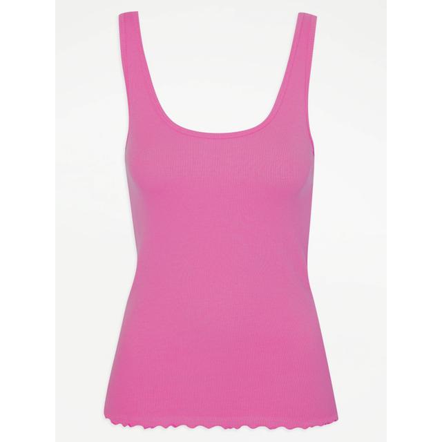 Women's Purple Purple Ribbed Pyjama Vest Top Size - 4-6 on Productcaster.