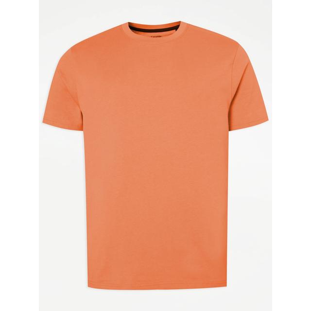 Men's Orange Crew Neck T-Shirt - Size Xxl - Orange on Productcaster.