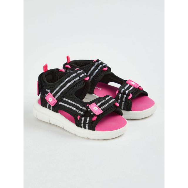 Kids' Black Stripe Flower Trekker Sandals on Productcaster.