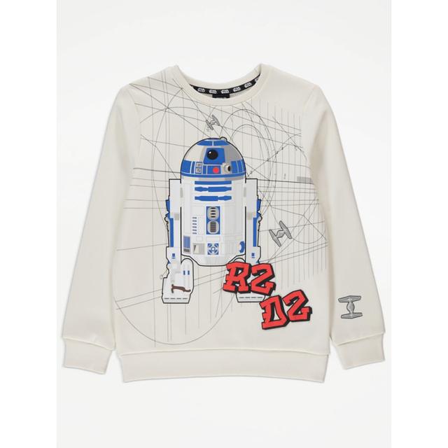 Kids' Star Wars R2D2 Cream Sweatshirt - White on Productcaster.