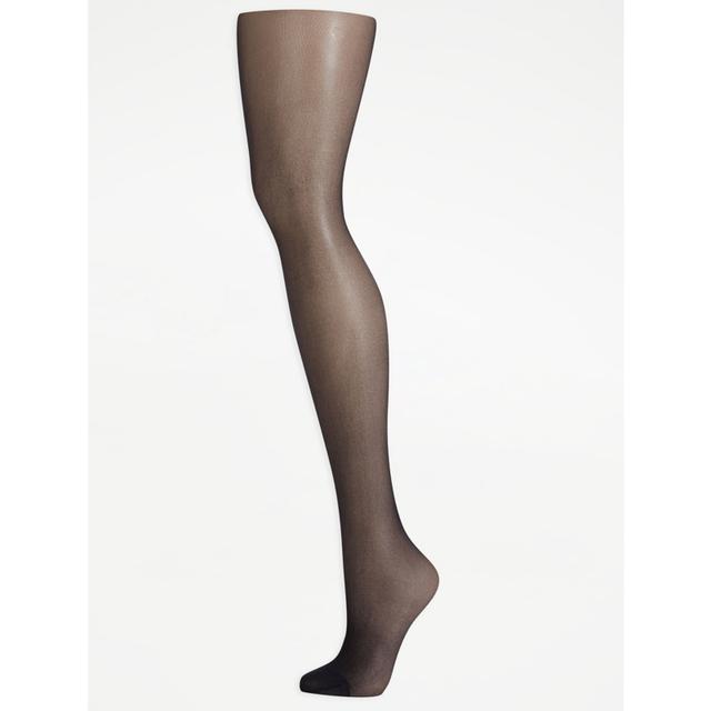 Women's Black Black Ladder Resist 20 Denier Tights 5 Pack Size - L on Productcaster.