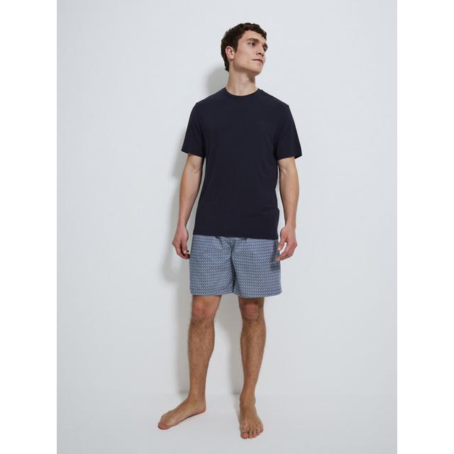 Men's Studio Edit Blue Printed Pyjama Shorts - Size S - Blue on Productcaster.