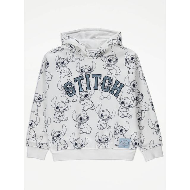 Kids' Disney Lilo & Stitch White Slogan Hoodie on Productcaster.