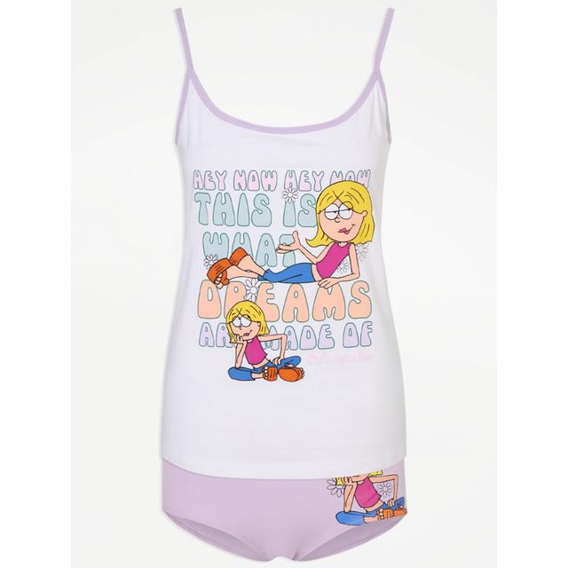 Women's Lilac Disney Lizzie McGuire Cami and Knickers Set Size - L on Productcaster.