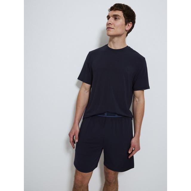 Men's Studio Edit Navy Pyjama Lounge Shorts - Size Xxxxl - Navy on Productcaster.