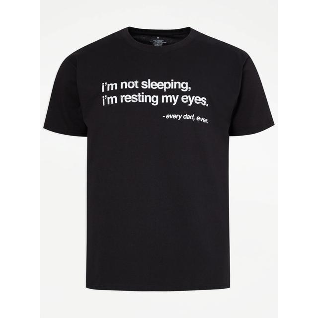 Men's Black Resting Eyes T-Shirt - Size Xxxl - Black on Productcaster.