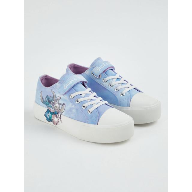 Kids' Disney Lilo & Stitch Blue Tie Dye Canvas Trainers - Light Blue on Productcaster.