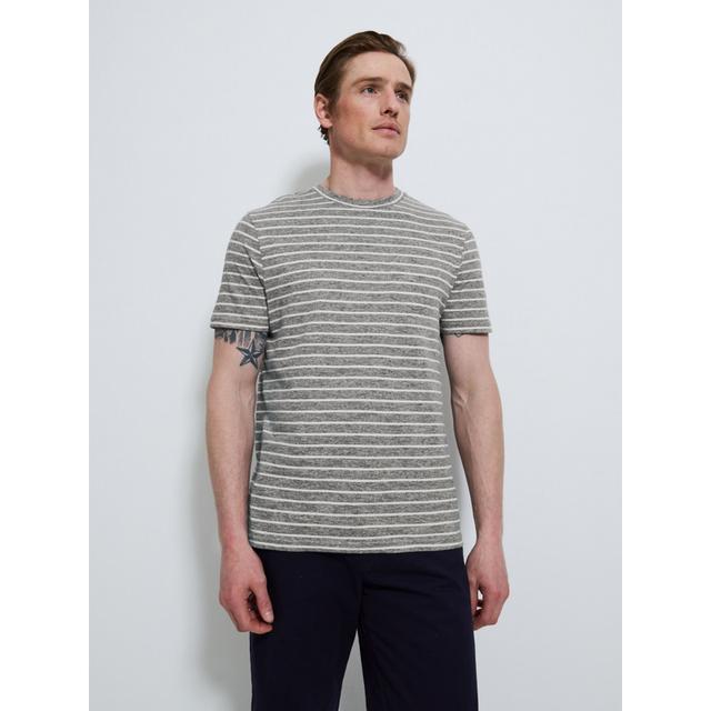 Men's Grey Stripe Pocket T-Shirt - Size Xxxxl - Grey on Productcaster.