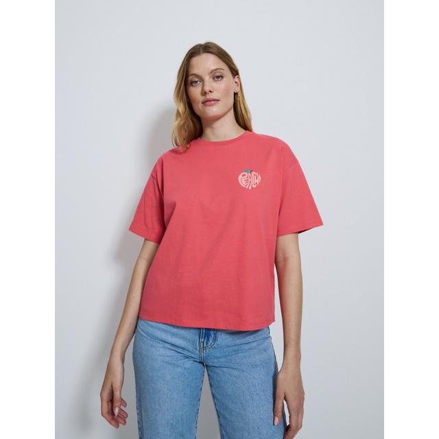 Women's Coral Peachy T-Shirt - 100% Cotton on Productcaster.