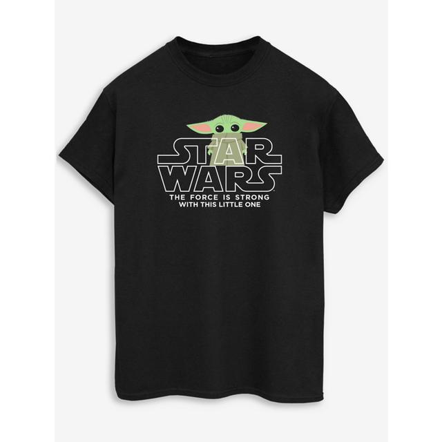 Women's NW2 The Mandalorian Baby Yoda Star Wars Adult Black T-Shirt - 100% Cotton on Productcaster.