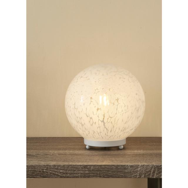 White Confetti Glass Orb Table Lamp on Productcaster.