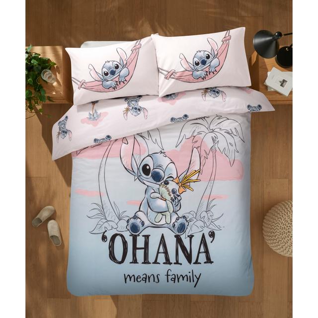 Disney Stitch Ohana Means Family Reversible Duvet Set on Productcaster.