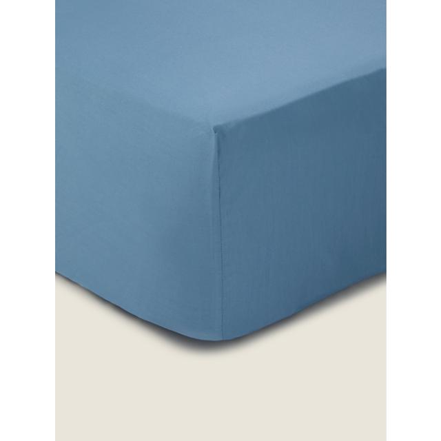 Blue Just Wellness Cool Touch TENCEL Plain Fitted Sheet on Productcaster.