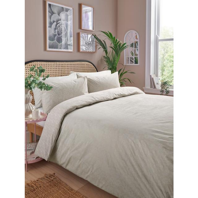 Natural Floral Lace Reversible Duvet Set on Productcaster.