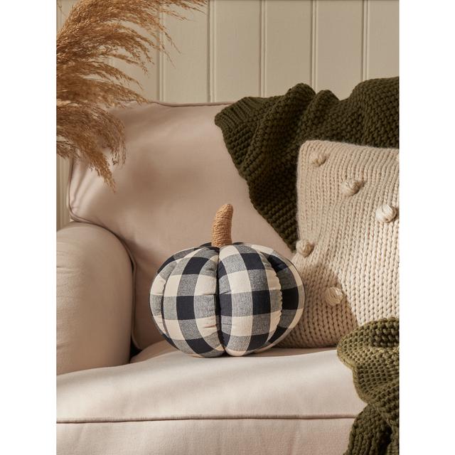 Stacey Solomon Gingham Pumpkin Cushion on Productcaster.