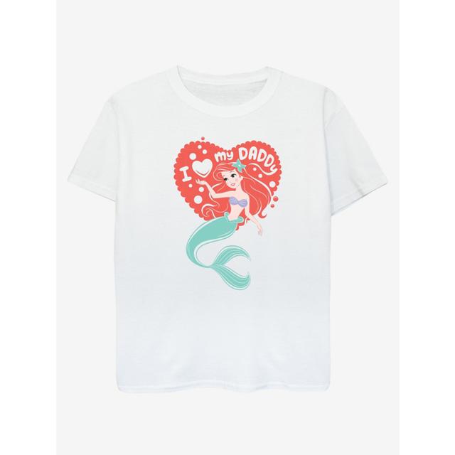 Girl's White NW2 Little Mermaid Dad Slogan Kids White Printed T-Shirt Size - 3-4 Yrs on Productcaster.