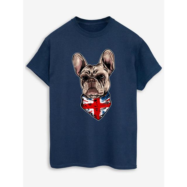 Men's NW2 Pets French Bulldog Flag Adult Navy Printed T-Shirt - Size Xxl - Navy on Productcaster.