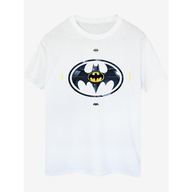 Men's NW2 The Flash Batman Metal Logo Adult White T-Shirt - Size Xxl - White on Productcaster.