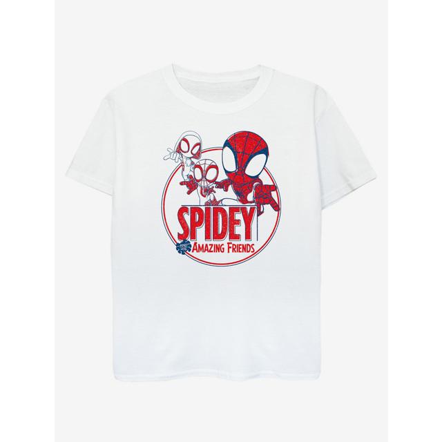 NW2 Spidey & Friends Circle Kids White Printed T-Shirt on Productcaster.