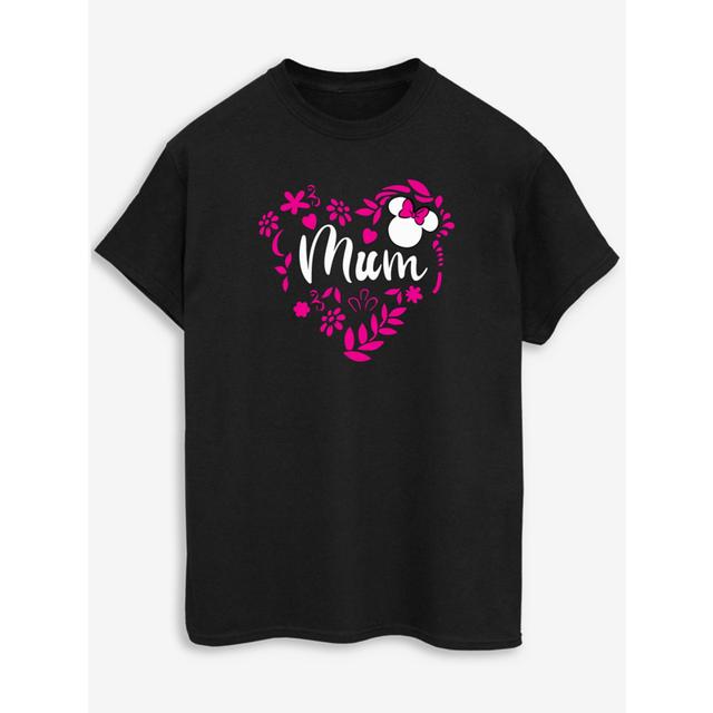 Women's NW2 Minnie Mouse Mum Black Printed Boyfriend Fit T-Shirt - 100% Cotton on Productcaster.