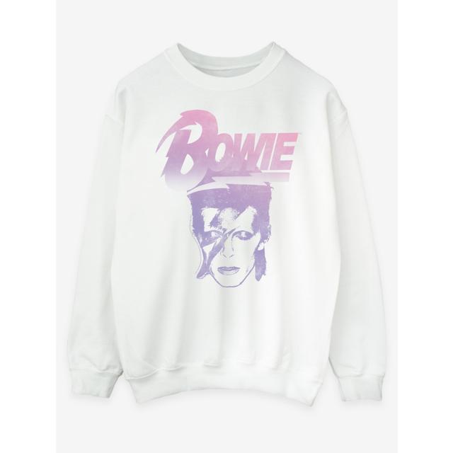 Women's NW2 David Bowie Aladdin Sane White Printed Sweatshirt - 80% Cotton 20% Polyester on Productcaster.