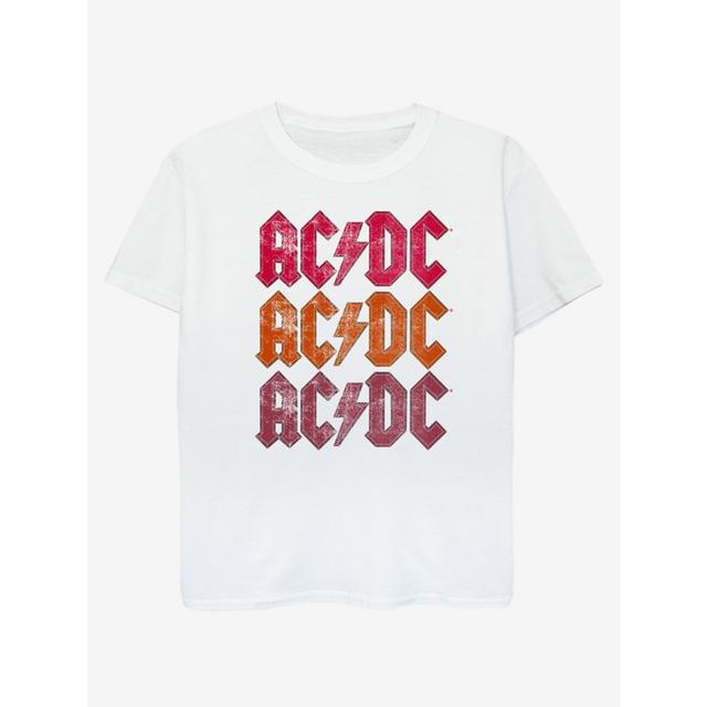 Boy's White NW2 ACDC Distressed Logo Kids White Printed T-Shirt Size - 3-4 Yrs on Productcaster.