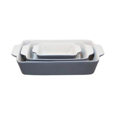 George Home Grey Ceramic 3-Piece Roaster Set on Productcaster.