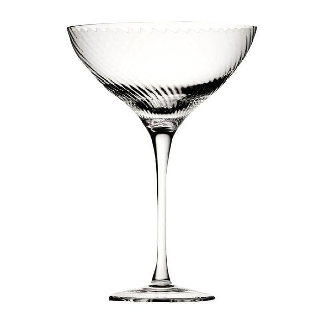 Utopia Hayworth CZ073 Twisted Coupe Glasses 290ml (Pack of 6) on Productcaster.