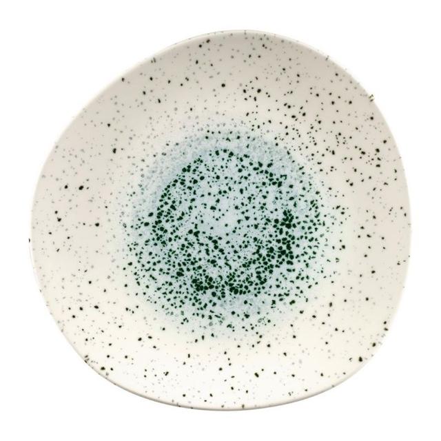 Churchill Studio Prints Mineral FC120 Green Centre Organic Round Plates 286mm (Pack of 12) on Productcaster.