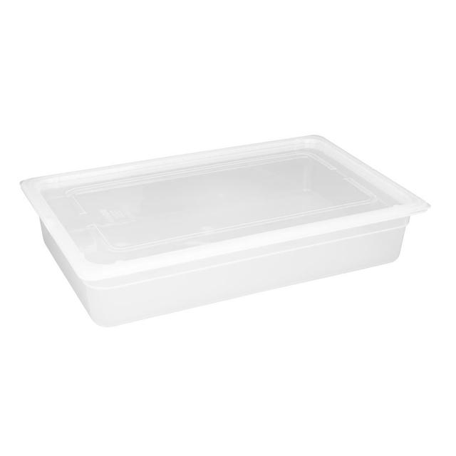 Vogue GJ511 Polypropylene 1/1 Gastronorm Container with Lid 100mm (Pack of 2) on Productcaster.