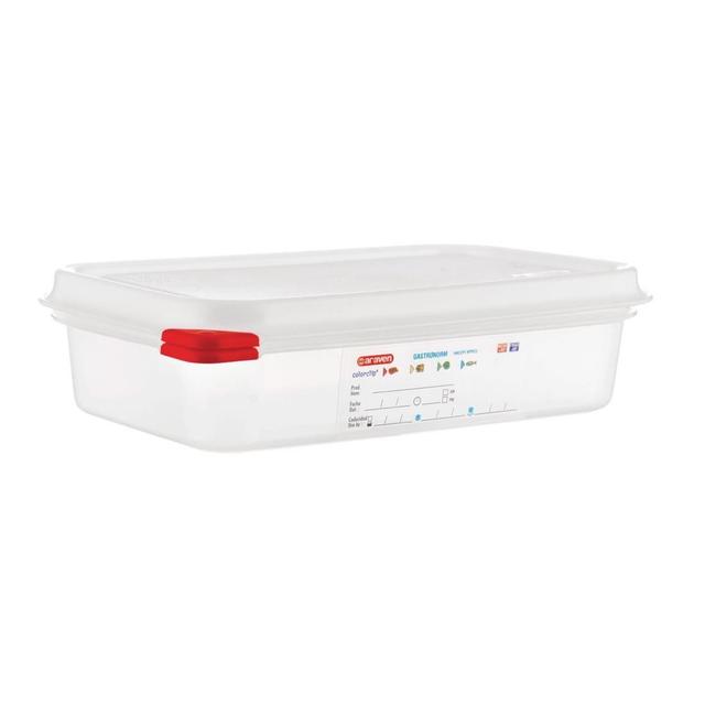 Araven GL263 Polypropylene 1/4 Gastronorm Food Containers with Lids 1.8Ltr (Pack of 4) on Productcaster.