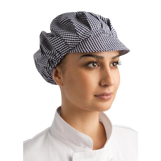 Whites B257 Peaked Unisex Hat Blue and White Check on Productcaster.